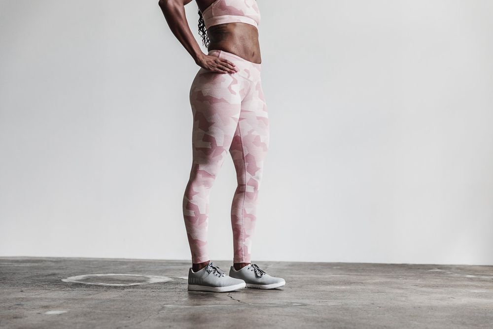 Leggings NOBULL Femme Rose Camouflage - NOBULL Mid-Rise,France (9812-YRJAB)